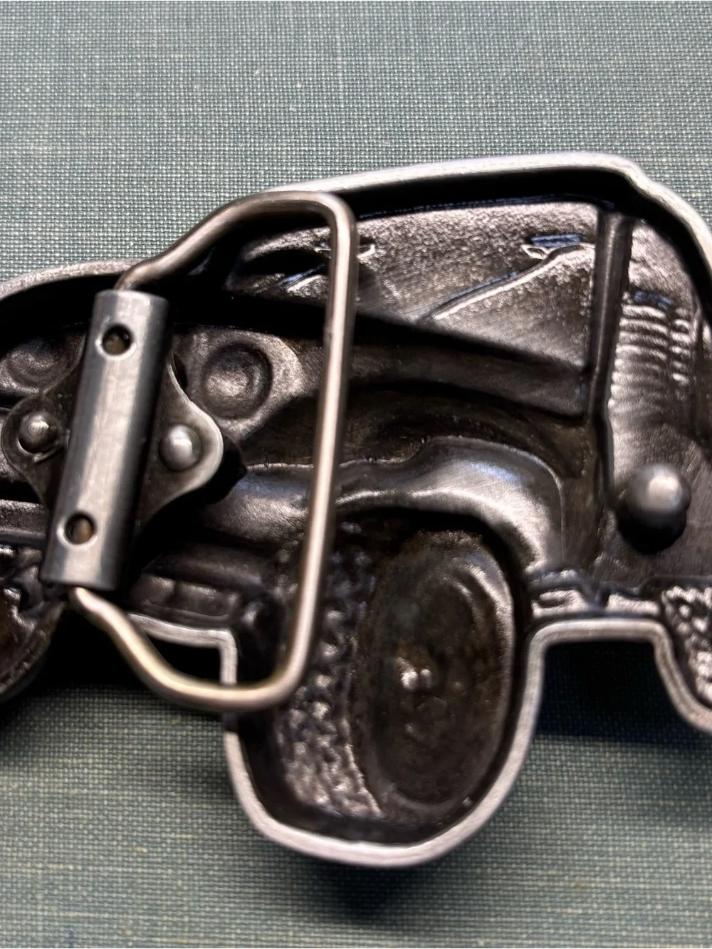 Vintage Jeep 4x4 Metal Belt Buckle Silver Tone New